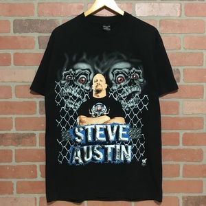 L Vintage 90s WWF stone cold wrestling t-shirt wwe
